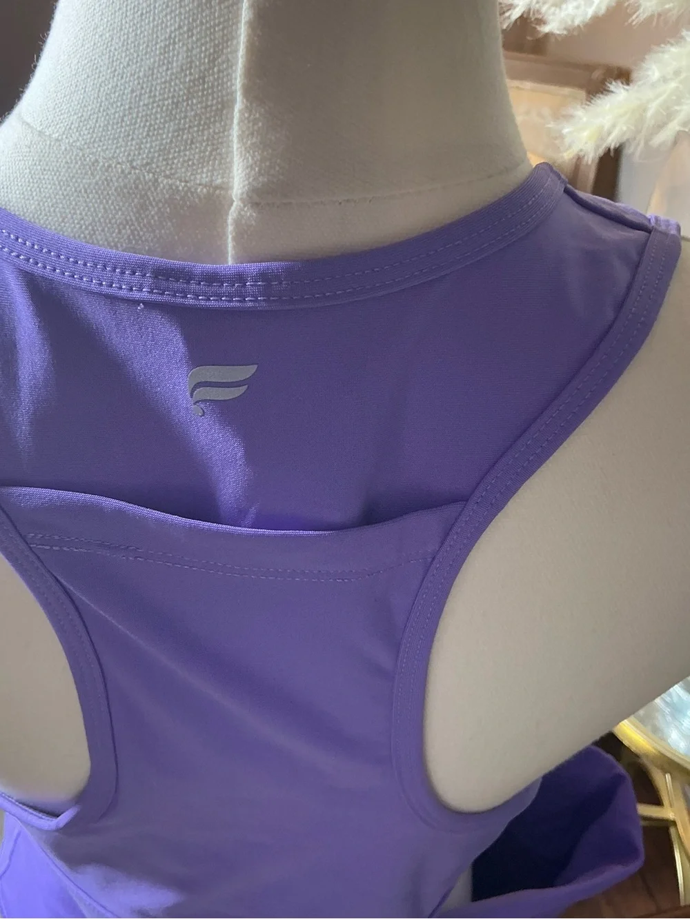 💜Fabletics Vibrant Purple High-Waist Leggings and Sports Bra Athletic Set ,Sport